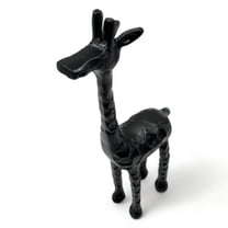 Black Decorative Metal Aluminum Giraffe Home Decor Sculpture 5 in x 2.5 in x 13 in , by 90210 Kitchen and Bath