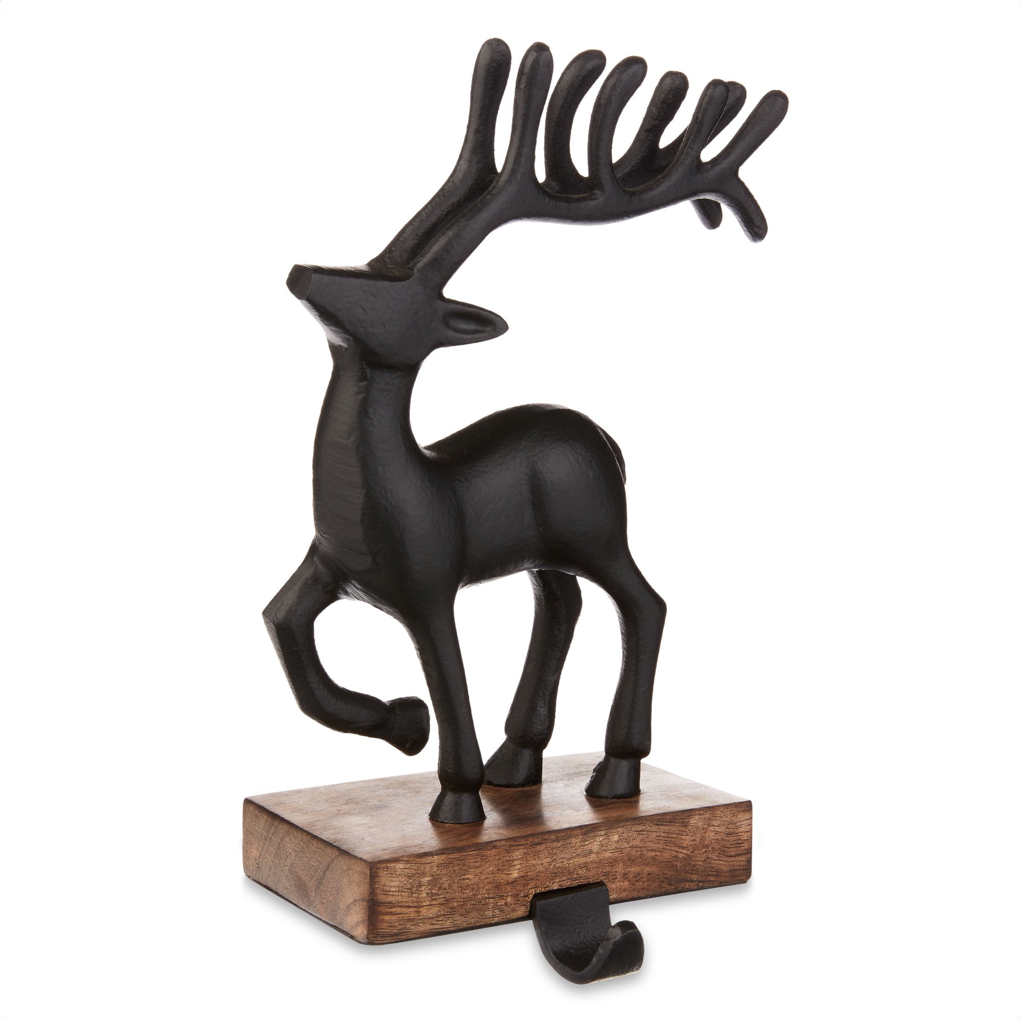 Black Deer Christmas Stocking Holder, 9" Height, by Holiday Time