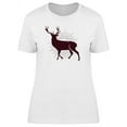 thumbnail image 1 of Black Deer Silhouette T-Shirt Women -Image by Shutterstock, Female Small, 1 of 2