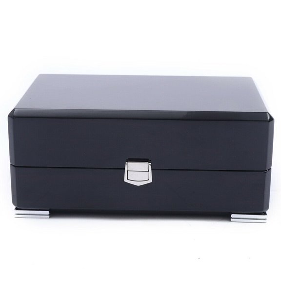 Black Deluxe Single Watch Case Jewelry Gift Display Storage Box Leather Pillows Solid Wood Wooden Watch Case Storage Watch Display Box Black Black Watch Display Case Luxury Wooden Watches Box