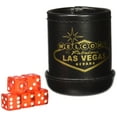 thumbnail image 1 of Black Deluxe "Welcome To Las Vegas" Dice Cup with 5 Standard Dice, 1 of 1