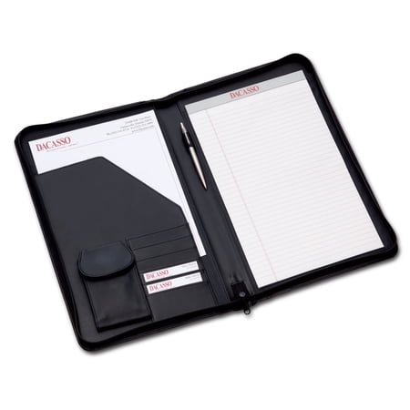 Black Deluxe Zip-Around Portfolio - Legal Size