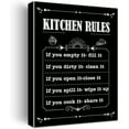 thumbnail image 1 of Black Design Kitchen Rules Canvas Wall Art, Kitche Wall Art Signs, Ready to Hang Wall Decoration Print Poster for Kitchen, Framed 11.5" X 15"Ready to Hang, 1 of 5