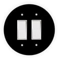 thumbnail image 1 of Black Design - Round Light Switch Plate Cover - Single Rocker, 1 of 1