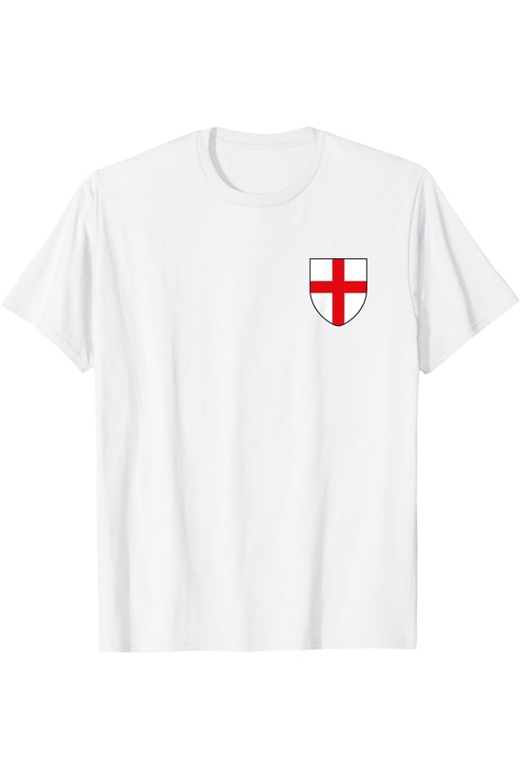 Black Design St George's Cross English Flag T-Shirt