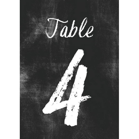 Black Design Table Cards Number 1-50 Double Sided For Wedding Reception Event Party Baby Shower Birthday 4x6
