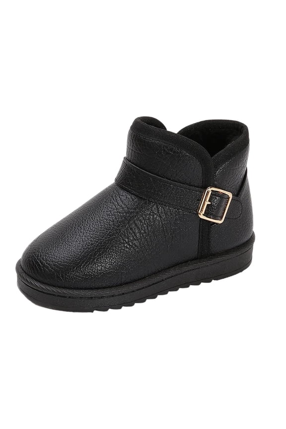 Black Designed For Big Kids Aged 10 To 10.5 Years, These Girls Waterproof Winter Boots Feature A Soft Leather Upper And Plush Lining To Ensure Warmth And Dry Comfort During Cold Weather Ac