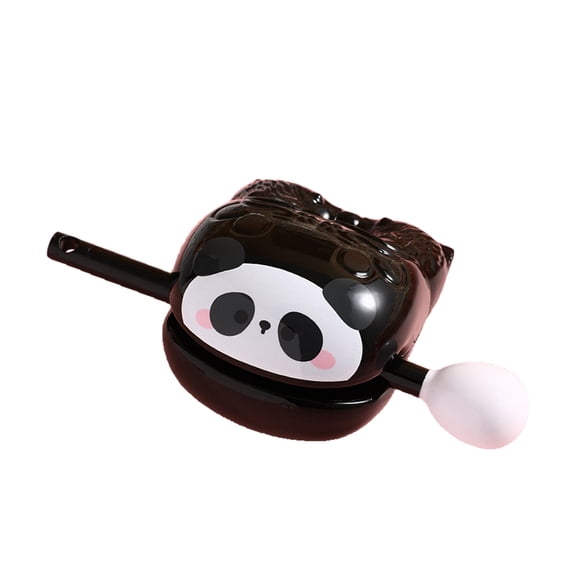 Black Desktop Wooden Fish Stress Relief Toy With Mallet For Office Home Fun Black