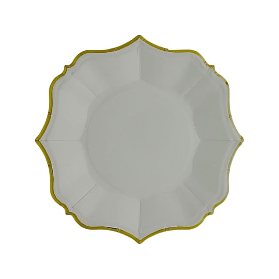 Black Dessert Plates | Unique Porcelain Inspired Party Paper Plates