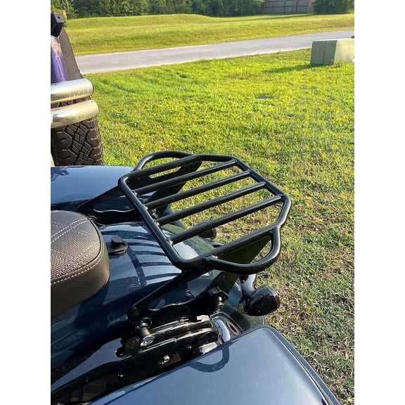 Black Detachable Two-Up Luggage Rack Motorcycle Rear Mounting Rack for Harley Touring Street Glide Road King Road Glide Electra Glide CVO Limited Custom