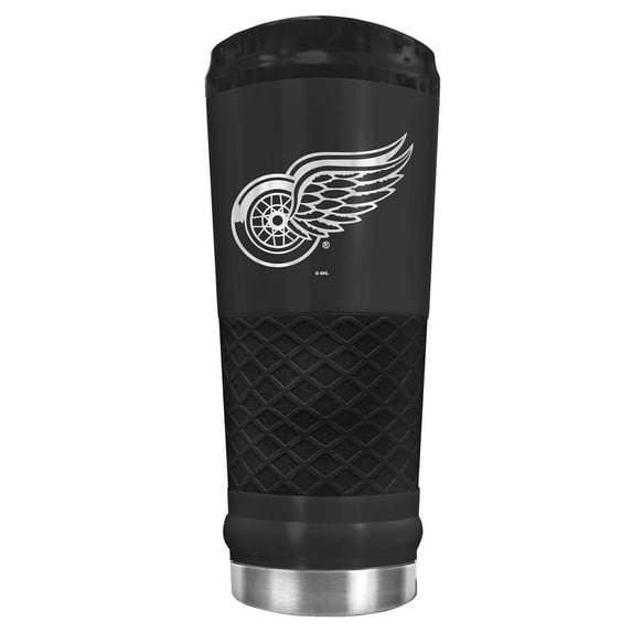 Black Detroit Red Wings Stealth Matte 24oz Tumbler