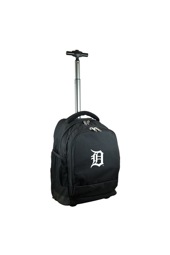 Black Detroit Tigers 19'' Premium Wheeled Backpack