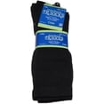 thumbnail image 1 of Black Diabetic Socks for Men XL Socks Mens 13-16 Non Binding Crew Socks - 3 Pairs Large Cotton Socks for Diabetes Men's Diabetic Dress Socks Extra Large, 1 of 3