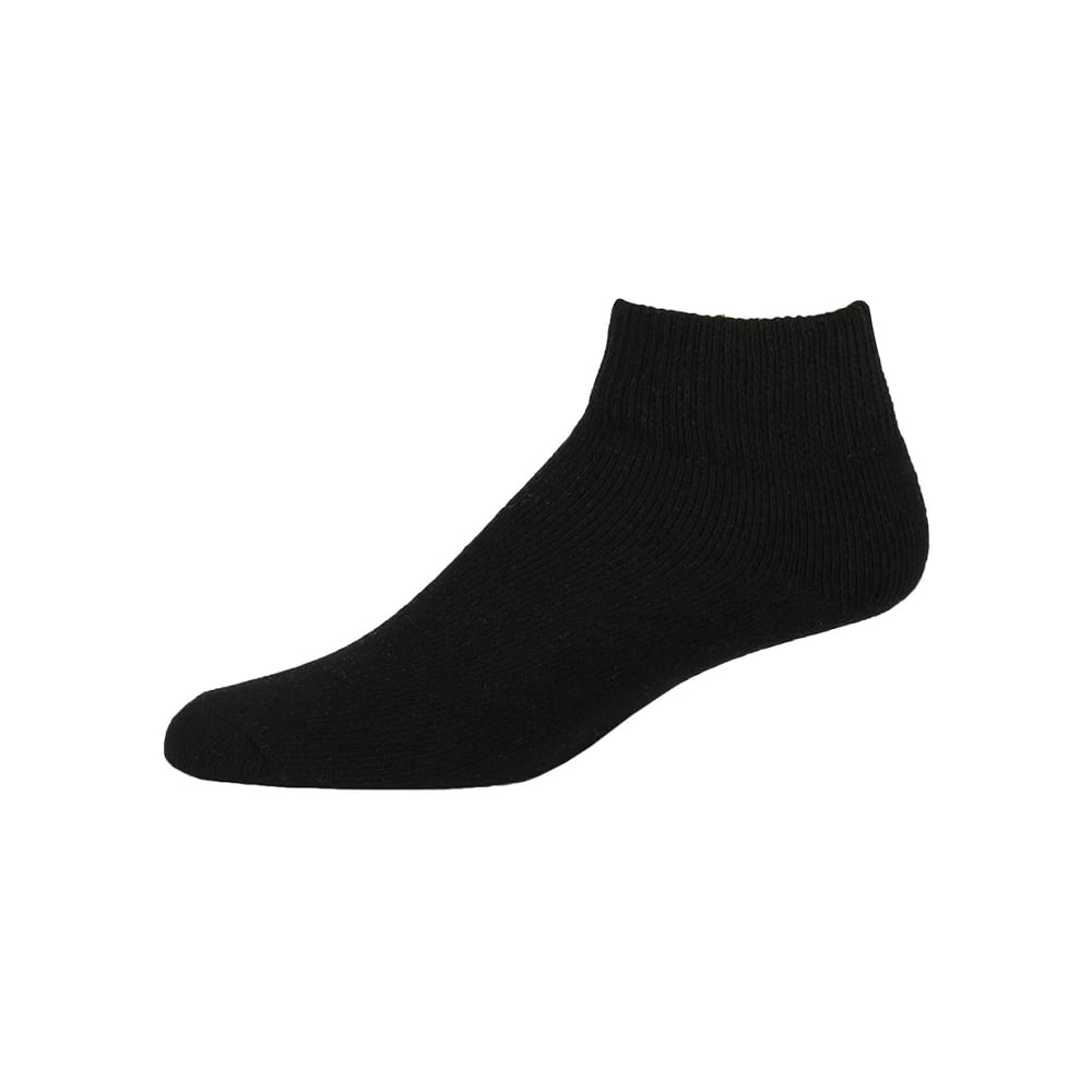 Black Diabetic Socks for Men Ankle Socks Set of 3 Pairs Diabetic