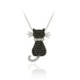 thumbnail image 1 of Black Diamond Accent Cat Necklace, 1 of 3