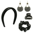 thumbnail image 1 of Black Diamond Accessories Adult Headband, Scrunchie, Hair Clip and Earring Set, 4-Piece, 1 of 6