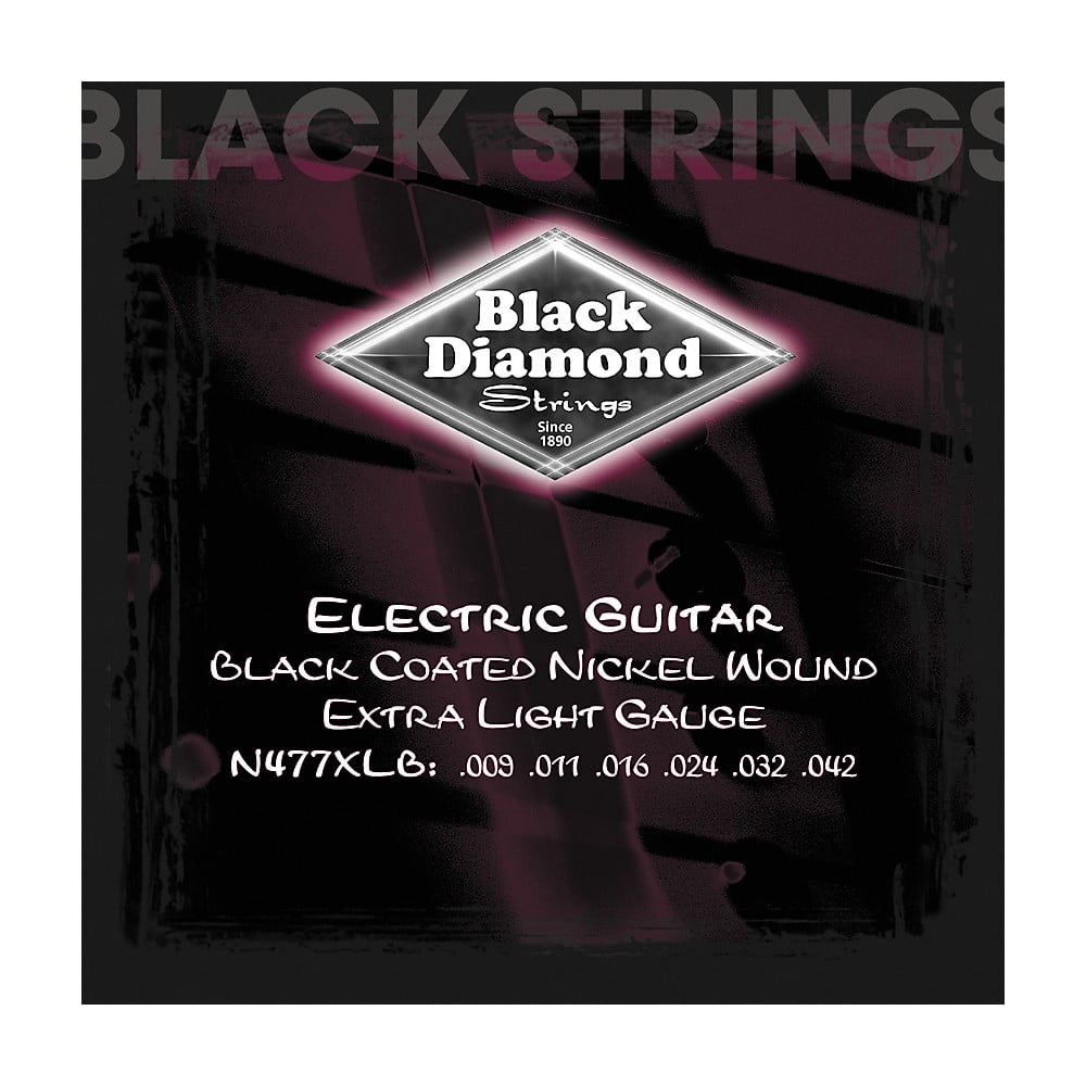 Black Diamond Black Coated Nickel Electric Guitar Strings