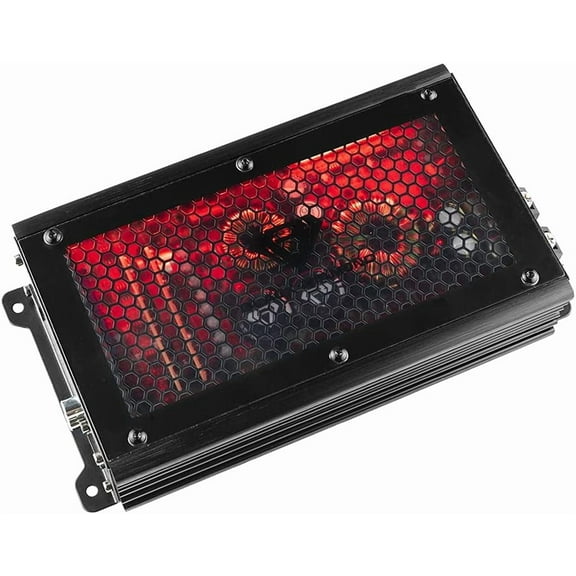 Black Diamond DIA-K1 Class D 1-Channel Monoblock Car Amplifier 1800 Watts - Amplifier 1-Channel with Acrylic Window & LED Lighting
