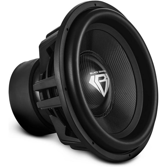Black Diamond DIA-CARBON18.2D 18" High Excursion Carbon Fiber Subwoofer 3500W RMS - 7000W MAX | 2-Ohm DVC - Competition-Grade Pro Audio Subwoofer for Extreme Bass