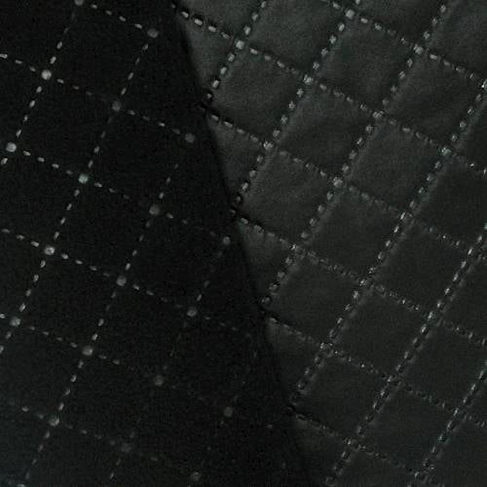 Black Diamond Embossed Faux Leather Double Knit Fleece, Fabric By the