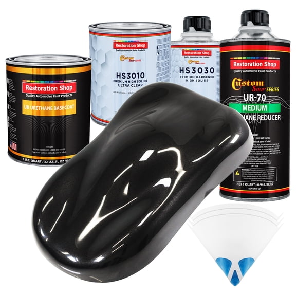 Black Diamond Firemist Premium Quart URETHANE BASECOAT CLEARCOAT Auto Paint Kit