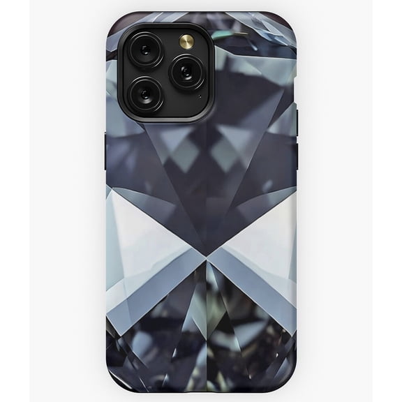 Black Diamond Gemstone Crystal Jewel Graphic A10252 Phone Case for iPhone 11 to 17 Pro Max