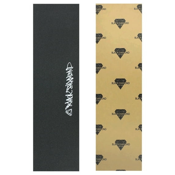 Black Diamond Grip Skateboard Griptape Sheet Tag Logo 9" x 33"
