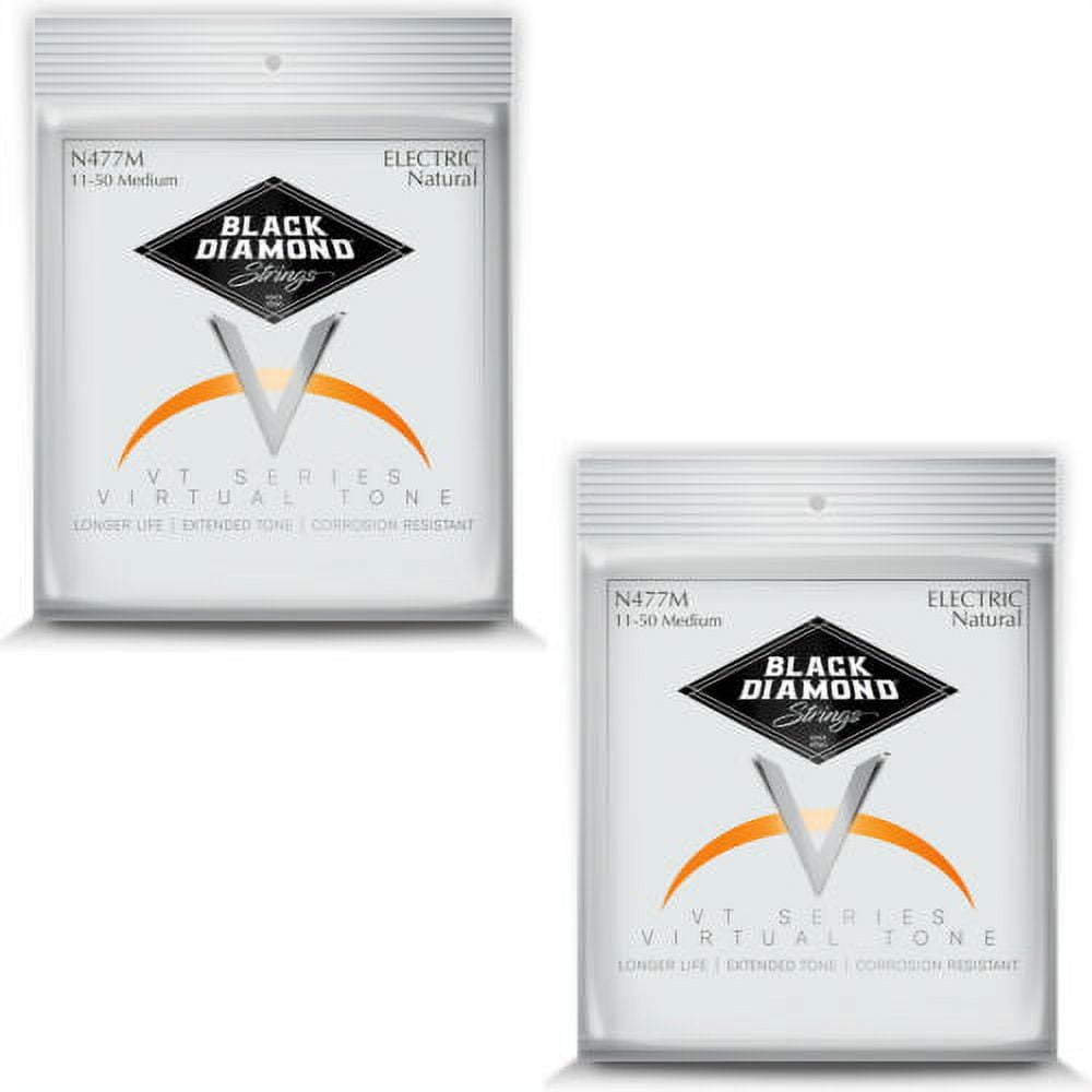 Black Diamond Guitar Strings 2-Pack Electric Medium .011-.050