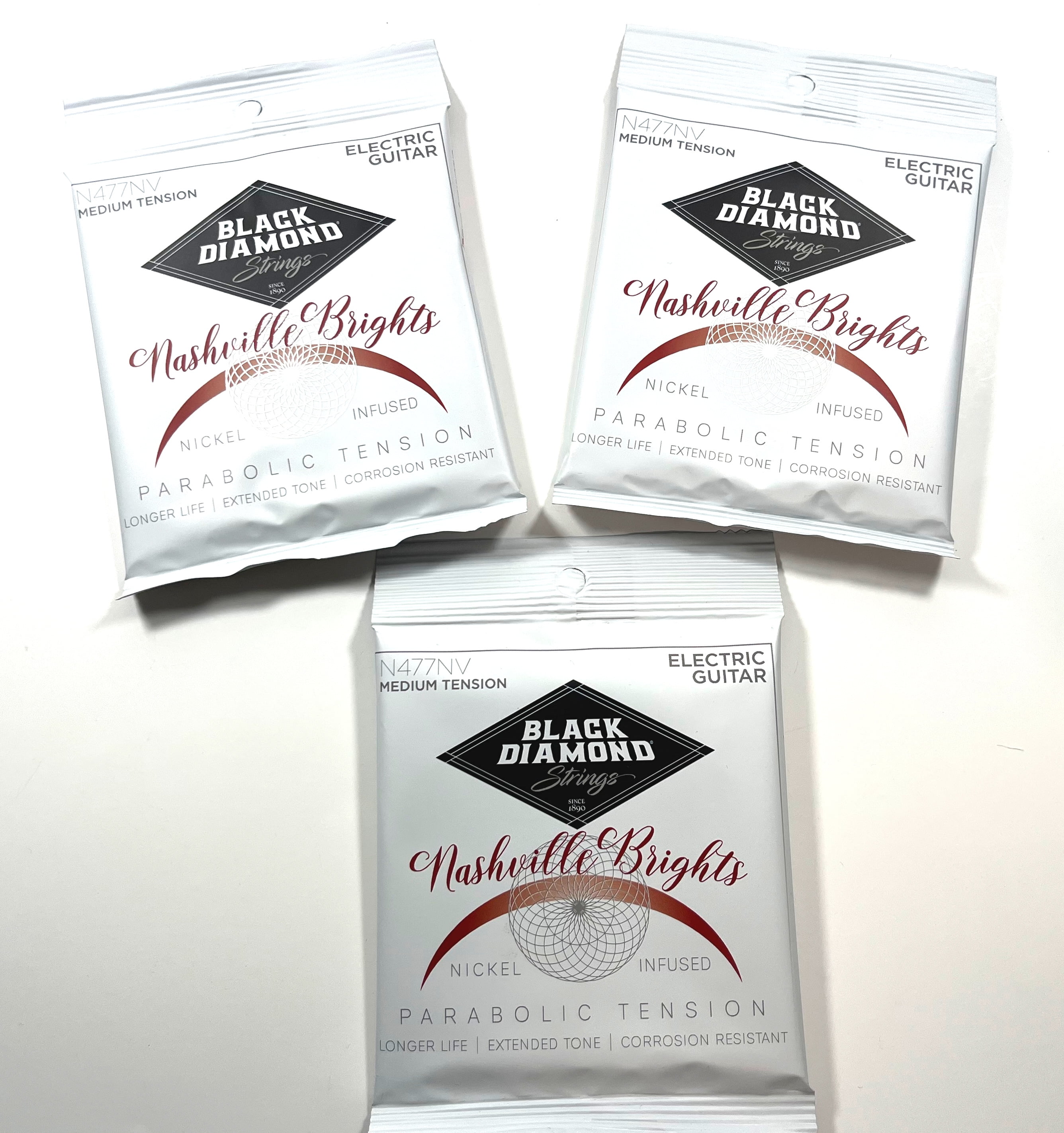 Black Diamond Guitar Strings 3-Sets Electric Nashville Bright Medium 11-50