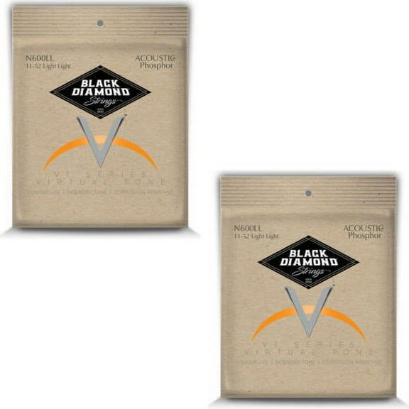 Black Diamond Guitar Strings Acoustic 2-Pack Light - Light Phosphor Bronze N600