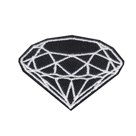 Black Diamond Iron On Embroidered Patch