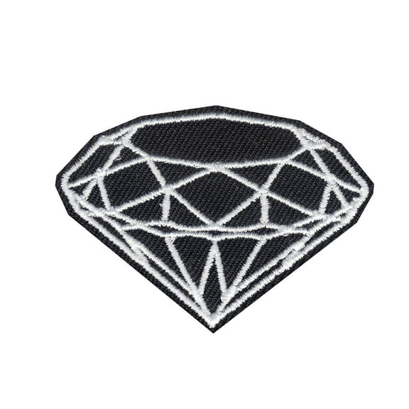 Black Diamond Iron On Embroidered Patch