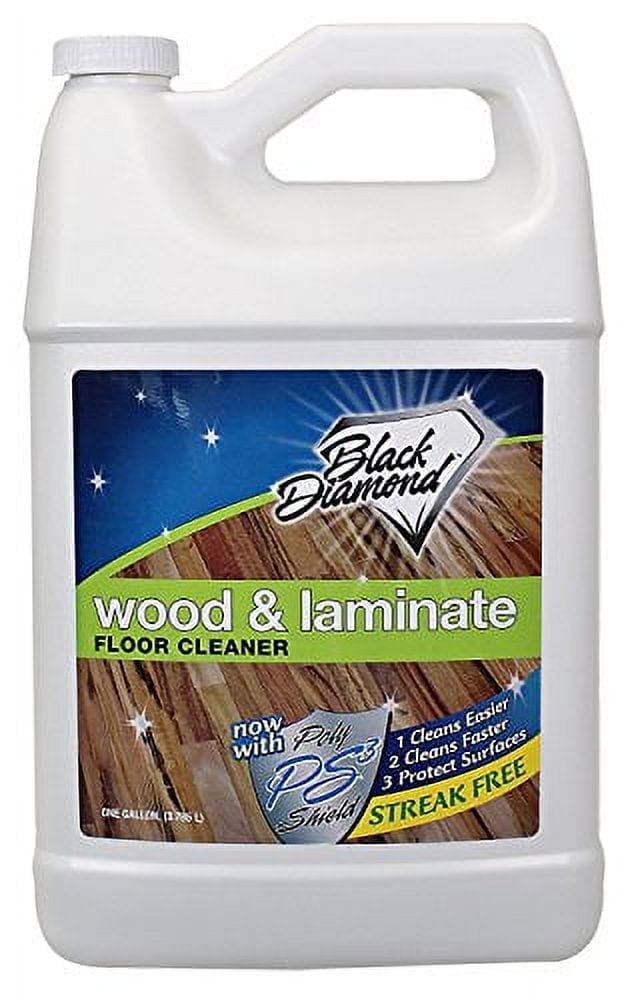 Black Diamond Laminate Floor Cleaner and Hardwood Floor Cleaner Spray - Versatile Solution Safe for Vinyl Floor Cleaner, Wood Floor Cleaner and Polish, and Engineered Hardwood Floor Polish. 1-Gallon.