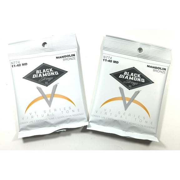 Black Diamond Mandolin Strings 2-Packs Phosphor Bronze Loop End .011-.040