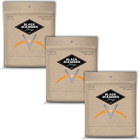 Black Diamond Mandolin Strings 3-Pack Phosphor Bronze Loop End .0115-.041