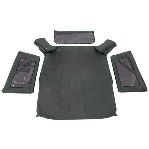 Black Diamond Soft Top with Tinted Rear and Side Windows Replacement for Jeep Wrangler JK 2 Door 2010-2017