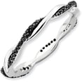 thumbnail image 1 of Black Diamond Sterling Silver Polished Ring, 1 of 6
