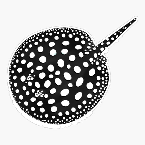 Black Diamond Stingray Ocean Sticker