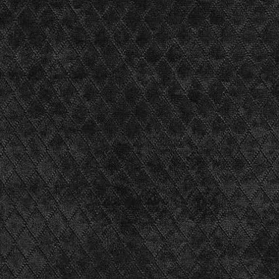 Black Diamond Stitched Velvet Upholstery Fabric by The Yard - SKU: Ethan Black$$Art & Craft
