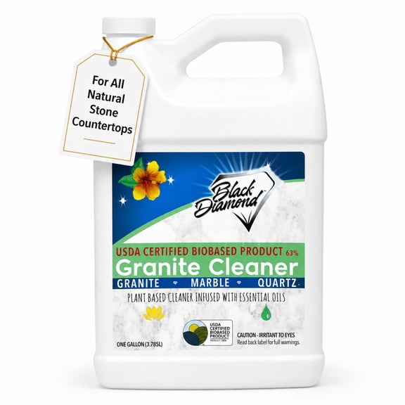 Black Diamond Stoneworks Granite Counter Cleaner: USDA Certified BIOBASED- Safe for Granite and other stone countertops. Safe for food contact formula to keep your countertops looking fresh and