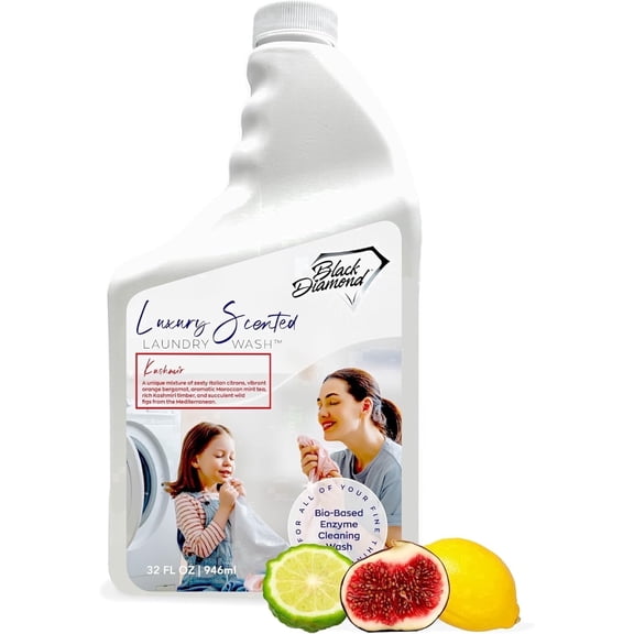 Black Diamond Stoneworks Kashmir Luxury Scented Laundry Wash Detergent, Superior Cleaning Performance, Long-Lasting Fragrance, 1-Quart.