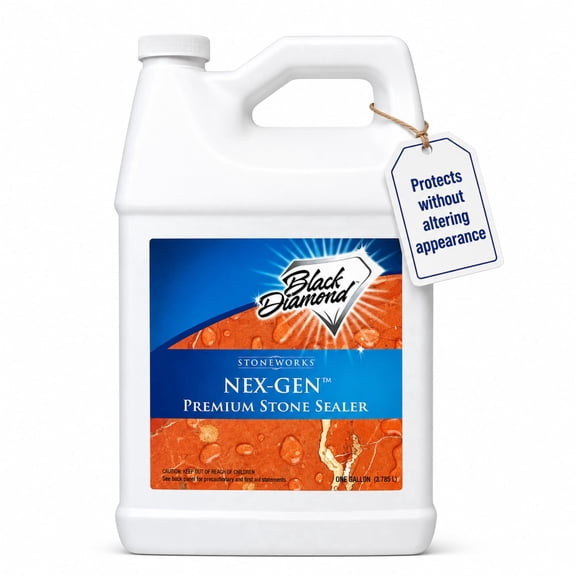Black Diamond Nex-Gen Natural Stone Penetrating Sealer: Seals & Protects; Granite, Marble, Travertine, Limestone, Concrete, Grout, Tile, Brick, Block & Slate Floors, Patios. Case of (1-Gallon)