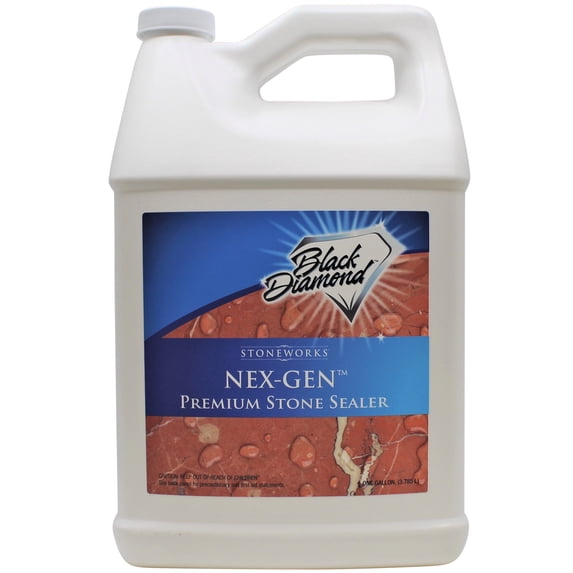 Black Diamond Stoneworks NEX-GEN Natural Stone Penetrating Sealer: Long-Lasting Protection Interior and Exterior ; Granite, Marble, Travertine, Limestone, Grout, Tile, Brick, Slate Floors