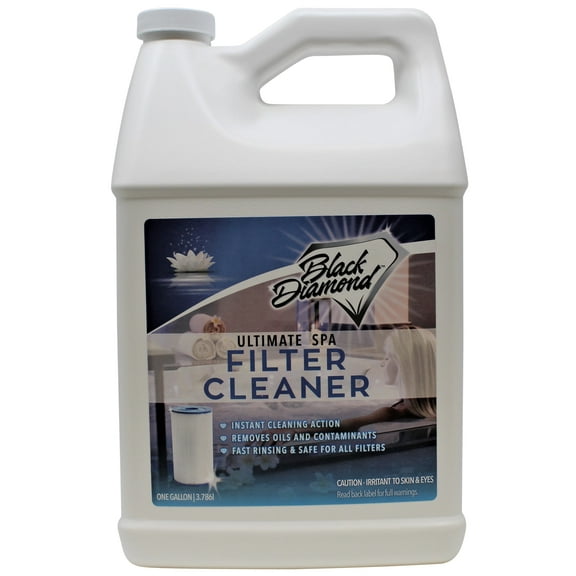 Black Diamond Stoneworks Ultimate Spa Filter Cleaner Fast-Acting Spray. Works instantly on Hot Tub & Pool Filters leaving behind no sticky residue. Prolongs filter life and pool equipment. No soaking