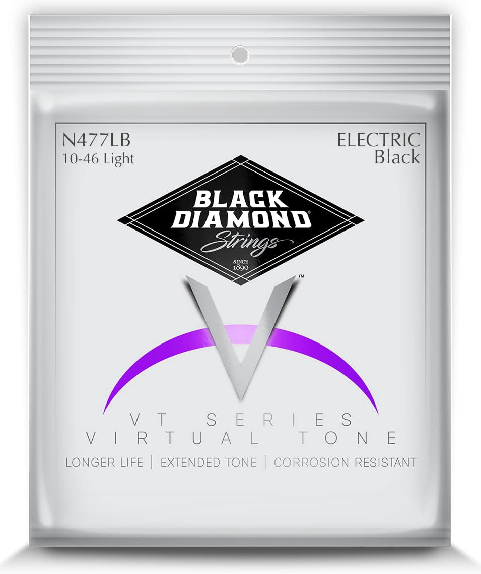 Black Diamond Strings® N477LB Black Diamond Electric Black Coated Nickel Regular .010BP.013BP.017BP.026NB.036NB.046NB