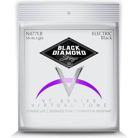 Black Diamond Strings N477LB Black Diamond Electric Black Coated Nickel Regular .010BP.013BP.017BP.026NB.036NB.046NB