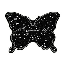 Black Diatomite Butterfly Floor Mat 16x24 Inch Absorbent Non-Slip Bath Kitchen Rug