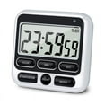 Black Digital Timer w/Clock, Alarm, Manual & Silent Modes, Count Up or