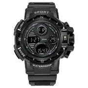 Black Digital Watch for Men Sports Watches Waterproof Outdoor Chronograph Hand Clock G Infantry Shock Student Wristwatch Black