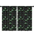 thumbnail image 1 of Black Dinosaurs Neon Pattern Insulated Teens Curtains Set Of 2, Bedroom Essentials, Toddler Room Decor 52"x84", 1 of 5